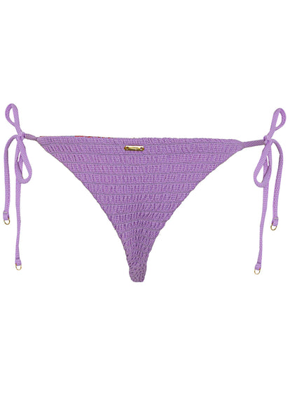  Maaji Purple Lavender Sunflash Low Rise Tie Side Bikini Bottom
