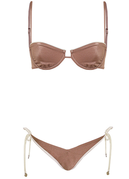  Maaji Mocha Pearl Amatista Unmolded Underwire Bikini Top