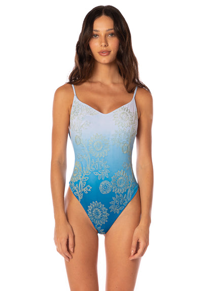  Maaji Vine Whimsy Frosted Cheeky Cut Classic One Piece