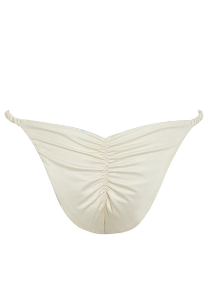  Maaji Crystal Pearl Micro Crunch Low Rise Single Strap Bikini Bottom