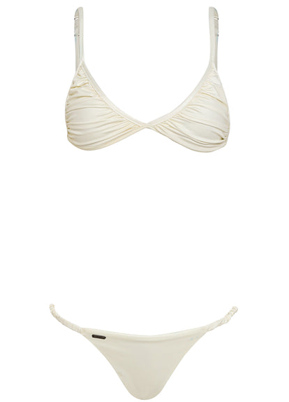 Thumbnail - Maaji Crystal Pearl Micro Crunch Low Rise Single Strap Bikini Bottom - 11