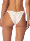 Maaji Crystal Pearl Micro Crunch Low Rise Single Strap Bikini Bottom
