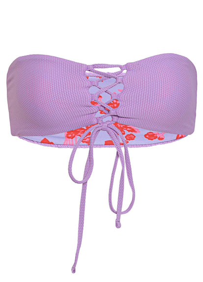 Thumbnail - Maaji Purple Lavender Artemis Strapless Bandeau Bikini Top - 12