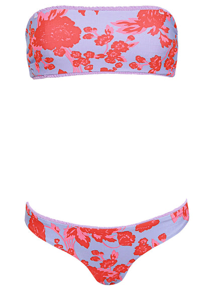  Maaji Purple Lavender Artemis Strapless Bandeau Bikini Top