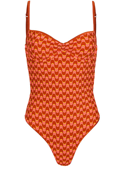 Thumbnail - Maaji Copper Glow Shamrock Cheeky Cut Underwire One Piece - 9