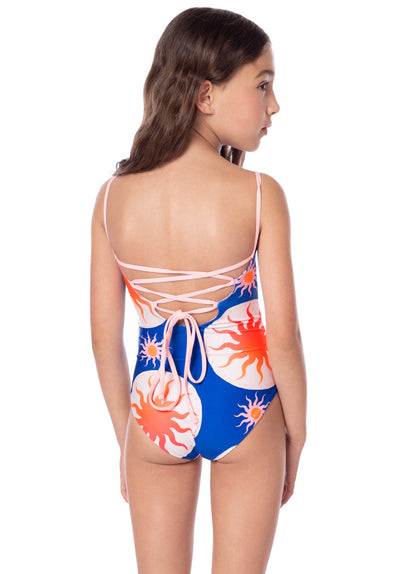  Foto de Sunlit Bloom Lanikai Girls One Piece by Maaji - Vestidos De Baño Para Niñas - Niñas