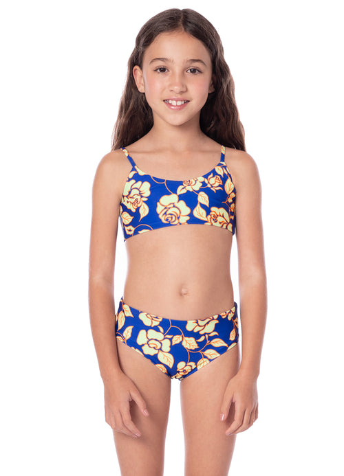 Main image -  Maaji Cobalt Flora Pear Girls Bikini Set 