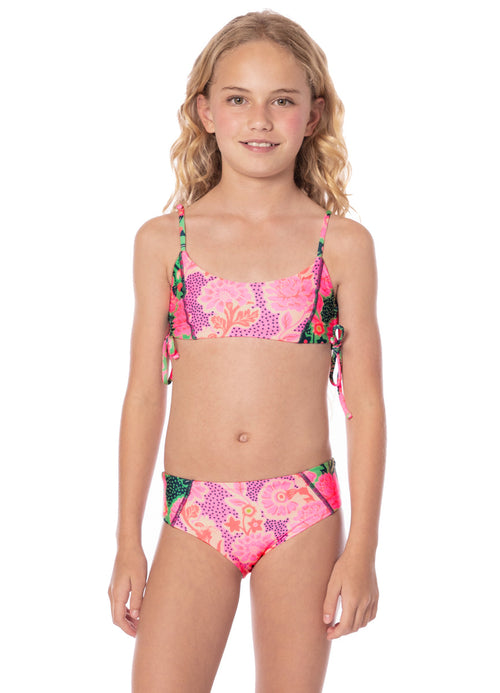Main image -  Maaji Blush Floral Seychelles Girls Bikini Set 