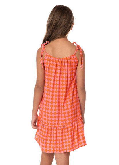 Thumbnail - Foto de Sunset Grid Little Magnolia Girls Short Dress by Maaji - Ropa De Playa Para Niñas - Niñas - 2