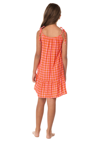 Thumbnail - Foto de Sunset Grid Little Magnolia Girls Short Dress by Maaji - Ropa De Playa Para Niñas - Niñas - 6