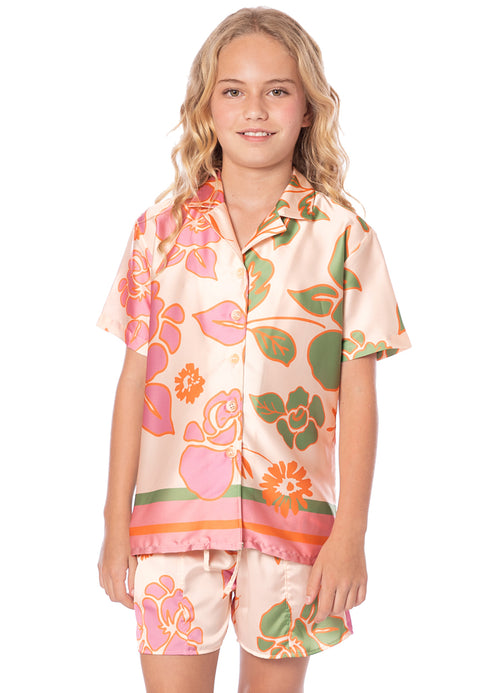 Main image -  Maaji Floating Blooms Little Noise Girls Shirt 