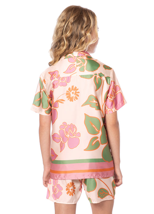 Hover image -  Maaji Floating Blooms Little Noise Girls Shirt 