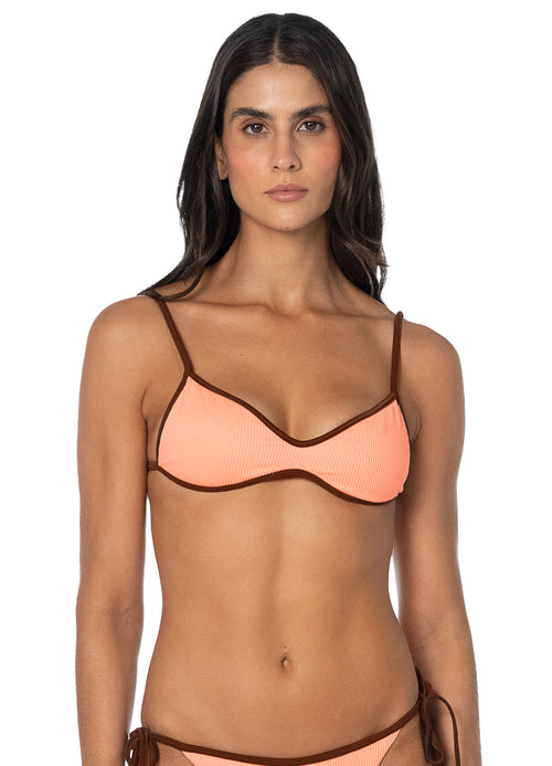 Main image -  Foto de Papaya Sunset Bari Classic Bralette Bikini Top by Maaji - Tops - Vestidos de Baño