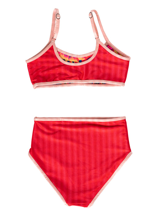 Hover image -  Foto de Apple Red Flowerbed Anse Girls Bikini Set by Maaji - Vestidos De Baño Para Niñas - Niñas