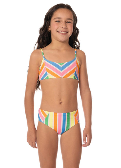  Foto de Rhythmic Lines Mahé Girls Bikini Set by Maaji - Vestidos De Baño Para Niñas - Niñas