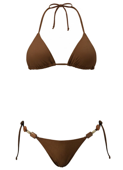 Thumbnail - Foto de Savage Brown Zeny Sliding Triangle Bikini Top by Maaji - Tops - Vestidos de Baño - 7