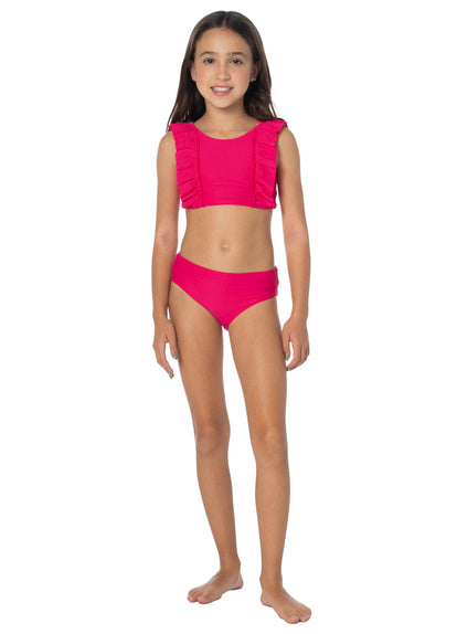 Thumbnail - Foto de Sweet Magenta Solana Girls Bikini Set by Maaji - Vestidos De Baño Para Niñas - Niñas - 4