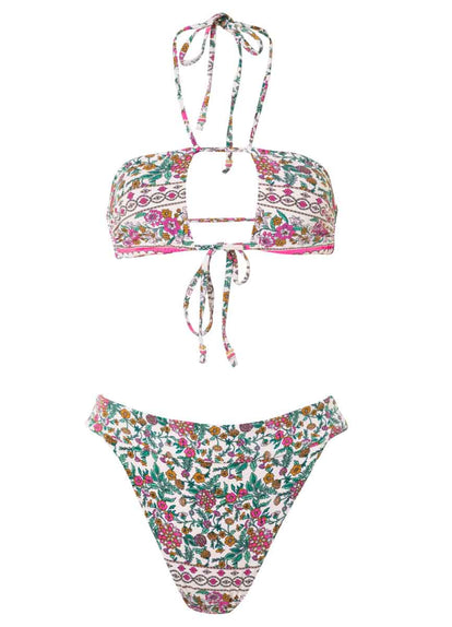  Maaji Ornamental Vintage Zefora High Rise/High Leg Bikini Bottom