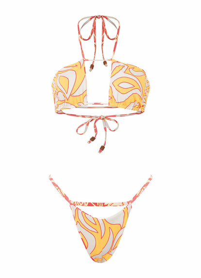  Maaji Abstract Garden Mission Single Strap Bikini Bottom