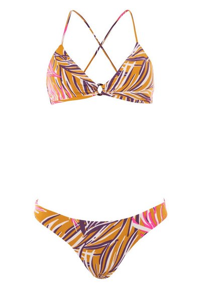  Maaji Caramel Foliage Flirt Thin Side Bikini Bottom