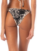 Maaji Sepia Fiori Sunning Low Rise Tie Side Bikini Bottom