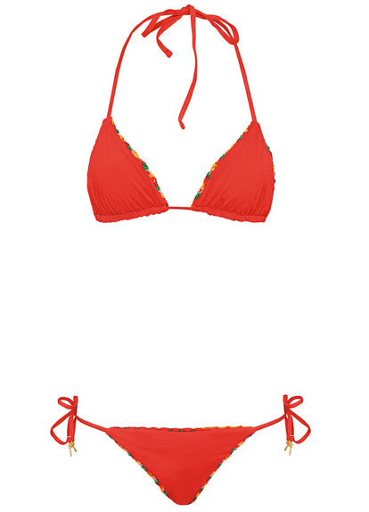 Thumbnail - Maaji Jamaican Tropics Sunning Low Rise Tie Side Bikini Bottom - 11