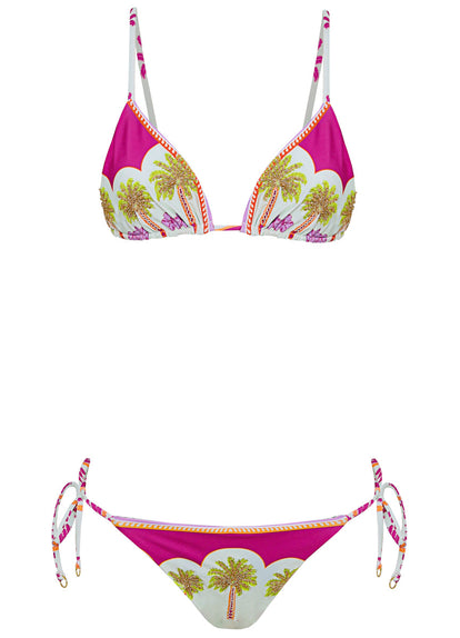  Maaji Moroccan Palm Sunning Low Rise Tie Side Bikini Bottom