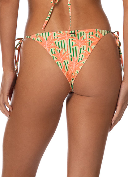 Thumbnail - Foto de Blooming Stripes Sunning Low Rise Tie Side Bikini Bottom by Maaji - Panties - Vestidos de Baño - 3