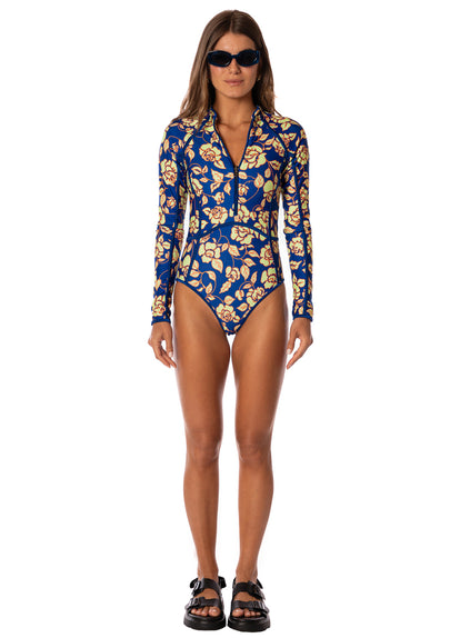 Thumbnail - Maaji Cobalt Flora Cardi C Cheeky Cut Surf One Piece - 7
