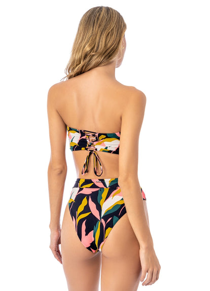  Maaji Lush Leaves Artemis Strapless Bandeau Bikini Top