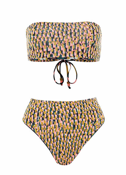 Thumbnail - Maaji Lush Leaves Artemis Strapless Bandeau Bikini Top - 9