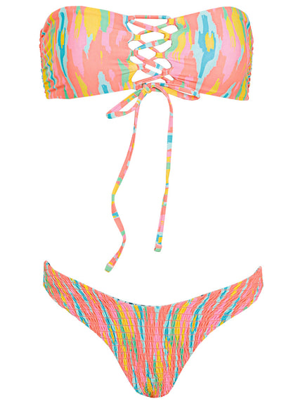  Maaji Mystic Ikat Artemis Strapless Bandeau Bikini Top