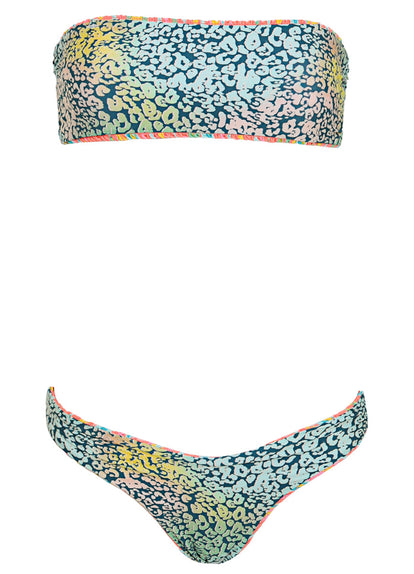  Maaji Mystic Ikat Artemis Strapless Bandeau Bikini Top