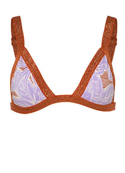 Thumbnail - Maaji Wisteria Bloom Raquel Fixed Triangle Bikini Top - 8