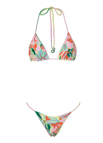 Foto de Ombre Prism Midi Braid Regular Rise Single Strap Bikini Bottom by Maaji - Panties - Vestidos de Baño
