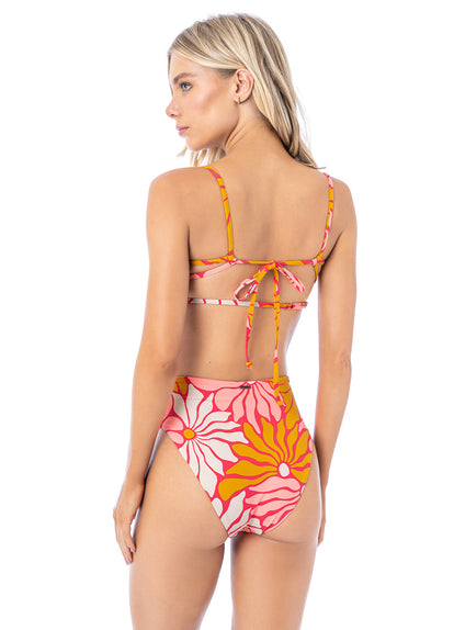 Thumbnail - Maaji Dali Flowers Sully High Rise/High Leg Bikini Bottom - 1