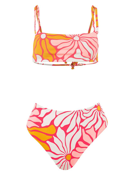  Maaji Dali Flowers Sully High Rise/High Leg Bikini Bottom