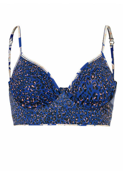  Maaji Blue Bouquet Milany Underwire Bustier Bikini Top