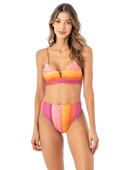  Maaji Sunrise Dye Vittoria V Wire Bralette Bikini Top