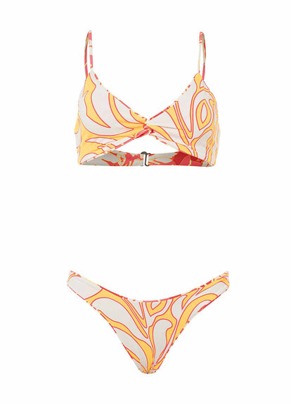 Thumbnail - Maaji Abstract Garden Twisted Classic Bralette Bikini Top - 9