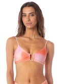 Maaji Pink Swirl Bia U Wire Bralette Bikini Top