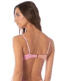 Maaji Pink Swirl Bia U Wire Bralette Bikini Top