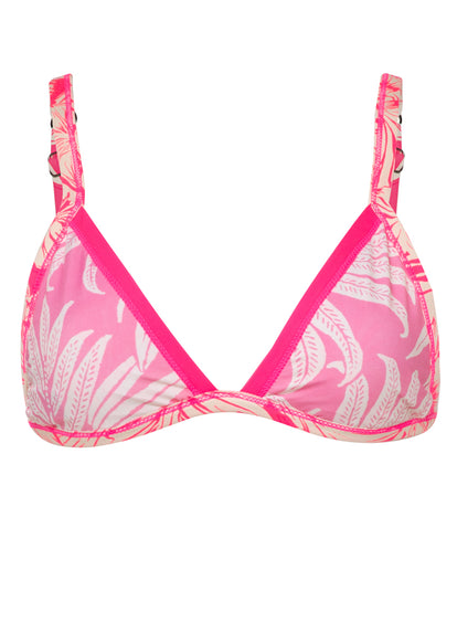 Thumbnail - Maaji Pink Blossom Rewind Fixed Triangle Bikini Top - 8