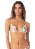 Maaji Bubbly Blossom Palm Glow Upbraid Sliding Triangle Bikini Top