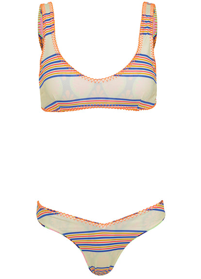  Maaji Stamped Blooms Valerya Regular Rise Double V Bikini Bottom