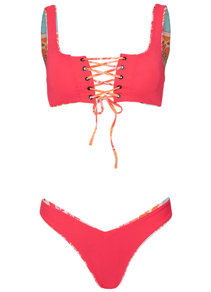 Thumbnail - Foto de Floral Groove Dazzle Lace Up Bralette Bikini Top by Maaji - Panties - Vestidos de Baño - 7