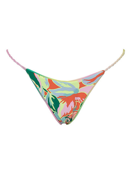  Foto de Ombre Prism Midi Braid Regular Rise Single Strap Bikini Bottom by Maaji - Panties - Vestidos de Baño