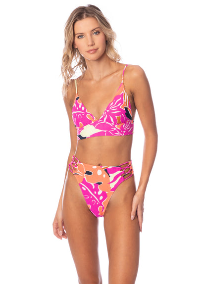 Thumbnail - Maaji Jungle Reef Applauses High Rise Lace Up Bikini Bottom - 2