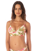 Maaji Retro Bloom Copilot Long Line Triangle Bikini Top