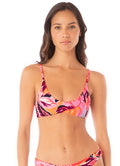Maaji Coral Leafy Liberties Classic Bralette Bikini Top
